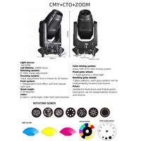 UNOXINE 500W LED 3 en 1 BSW Beam Spot Wash CTO CMY Moving Head Light Pro Théâtre Luces Led Dj Stage Beam Lighting Equipment