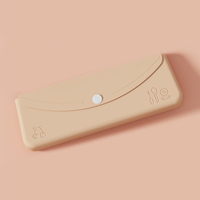 Étui de voyage pour pinceaux de maquillage en silicone, porte-pinceaux de maquillage de voyage, sac de rangement cosmétique en silicone réutilisable