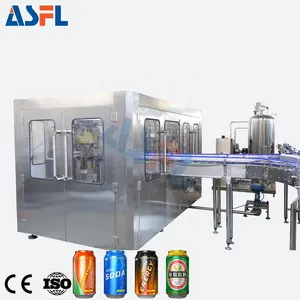 Full Auto Beer Tin Canning Machine Carbonated Beverage Soda Water Filling Machine