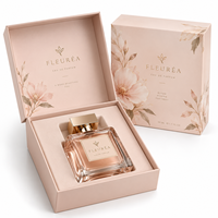 Boîte Cadeau de Parfum Floral Personnalisée en Gros, Emballage Rigide de Luxe en Papier avec Logo pour Bouteille de Parfum 50ml 100ml