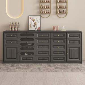 Vitrine noire moderne pour le stockage de vernis à ongles et de colle pour le salon, la chambre à coucher ou l'hôtel - Product Image 4