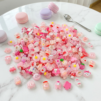 NOUVEAU Breloques en résine transparente effet cristal de glace, cabochons mignons animaux de dessin animé et aliments, argile crème pour DIY, décorations pour slime et embellissements pour coques de téléphone