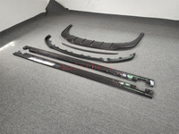 Kit de carrosserie en fibre de carbone avec jupes latérales de diffuseur de lèvre avant et arrière et becquet arrière, adapté à Bentley Flying Spur 2020-2023
