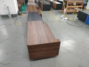 Téléviseur intelligent laser 4K UHD avec meuble intégré, écran de cinéma maison 92-150 pouces avec écran électrique à sol escamotable ALR laser, noir/noyer - Product Image 1
