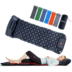 Custom Compact Ultralight TPU Inflatable Camping Sleeping Pad With Built-in Foot Pump Waterproof Air Mattress Sleeping Mat