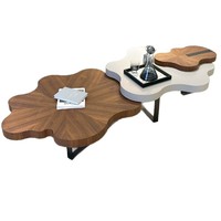 Table basse moderne pour salon, design industriel italien en bois, petite table à thé, meubles de salon luxueux