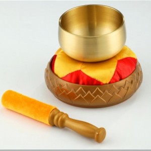 Tazón de suministros para templo <span class=keywords><strong>budista</strong></span> de 2,6 pulgadas-10 pulgadas, cobre, latón, borde de cuerpo desnudo, meditación, sonido, curación, cuenco de canto tibetano - Product Image 2