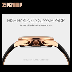 SKMEI9127นาฬิกาควอตซ์6พินมัลติฟังก์ชันกันน้ำสำหรับผู้ชายเคสหนังทันสมัย - Product Image 6