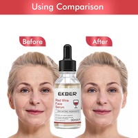 Sérum pour le visage au collagène anti-rides de marque privée Sérum anti-âge naturel anti-rides Sérum au vin rouge