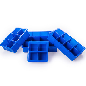 Oem/ODM có sẵn Silicone Ice khuôn với nắp, 4/6/8/12 khoang lớn vuông Ice Cube khay - Product Image 3