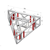 Estructura de Techo Triangular Portátil de Aleación de Aluminio de 200*200 mm, Certificación CE, Estructura de Iluminación Cuadrada para Conciertos