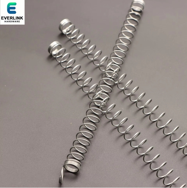 EVERLINK Custom High Helical Double Hook Tension Spring Cylindrical Stainless Steel Coil Industrial Use 304/316 Grade 3-8mm