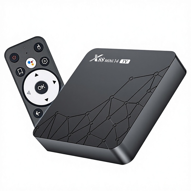 X88 Mini 14 TV Box 4K HD Video Player Quad Core Voice Remote Dual Band WiFi 6 Android 14 Network Set-Top Box Rockchip RK3518
