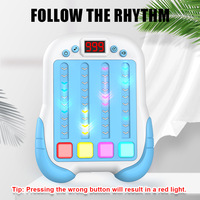 Máquina de juego de ritmo manual, tablero de baile de dedo de puntuación eléctrica, juego Pop de empuje rápido con música y luz