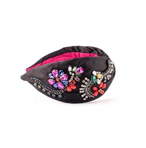 Diadema con cuentas de semillas de gama alta con lujosas cuentas multicolores elaboradas para mujeres que desean accesorios sofisticados para el cabello - Product Image 1