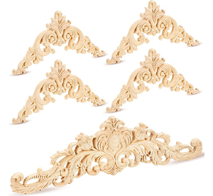 Gỗ Chạm Khắc Miếng Chêm Tường Nội Thất Trang Trí Đồ Trang Trí Gỗ Appliques Khắc Đồ Nội Thất Gỗ Onlay - Product Image 6