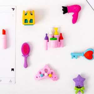 Ensemble <span class=keywords><strong>de</strong></span> gommes magiques Princesse, gommes pour étudiants, papeterie, fournitures scolaires - Product Image 4