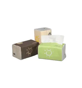 Boîte de mouchoirs faciaux 3 plis avec logo papier absorbant mouchoirs fournisseur de nettoyage