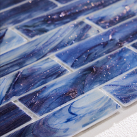 Bande mosaïque en verre massif, carrelage mural translucide pour cuisine et salle de bains, nouvel arrivage