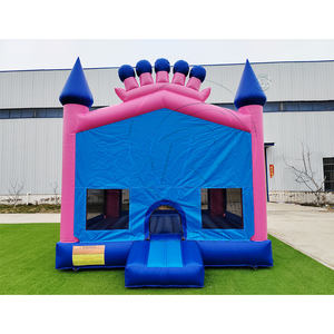 Castillo Inflable Rosa para Exteriores, el Más Vendido, Casa de Brinco Inflable con Forma de Corona, Brincolines Inflables para Fiestas, Casa de Brinco para Niños en Venta - Product Image 1