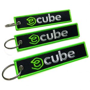 Wholesale Cheap <b>Custom</b> Brand Name Logo Embroidery Keychain Jet Tag Letter Embroidered <b>Key</b> Tags - Product Image 4