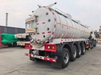Semi-remorque citerne en acier à 3 essieux de 30 à 60 m3 avec une charge utile de plus de 30 tonnes et une longueur de 13 m pour le transport d'huile et de diesel