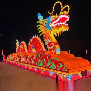 Disesuaikan sutra Cina naga lentera dekorasi Festival Cina Musim Semi Pertengahan Musim Gugur mal belanja persegi dekorasi pesta