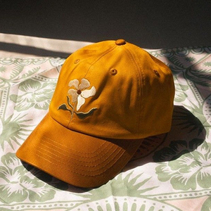 Gorra de béisbol naranja Katoenen de 6 paneles <span class=keywords><strong>Met</strong></span> Hoge Krimp Sport En Formeel Logo <span class=keywords><strong>Met</strong></span> Eenvoudige Bloemenembroidering - Product Image 1