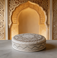 Chapeau ethnique islamique en polyester au crochet pour hommes adultes Boran, style Moyen-Orient, pour la prière quotidienne, broderie personnalisée à la machine, vente en gros