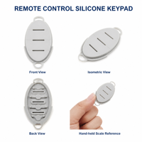 Clavier en silicone moulé sur mesure à 3 touches pour télécommande sans fil, clavier en caoutchouc