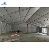 Tentes de structure en aluminium pour entrepôt, stockage industriel, portes roulantes murales sandwich d'extérieur, construction mobile temporaire