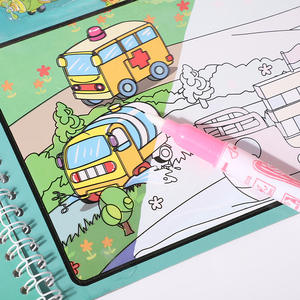 子供用パズルハンドヘルド水ドローイングノート繰り返し落書きセット漫画ドローイングアートペーパーマジックウォーターブック - Product Image 3