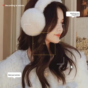 <span class=keywords><strong>Cache</strong></span>-oreilles d'hiver doux et moelleux pour femmes, <span class=keywords><strong>cache</strong></span>-oreilles en fausse <span class=keywords><strong>fourrure</strong></span> épaisse et chaude, pliables, coupe-vent, pour l'extérieur par temps froid - Product Image 3