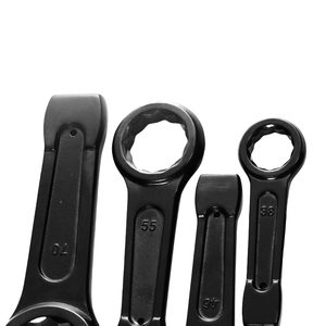 Precision Single-Head Percussion Ring <strong>Wrench</strong> Adjustable Straight Handle Spanner Steel Hardware Tool For Metric Measurements - Product Image 4