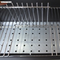 Ensemble barbecue en acier inoxydable, barbecue argentin en acier inoxydable, barbecue de jardin, barbecue portable au charbon de bois