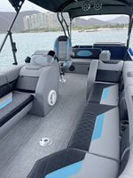 Yacht Allhouse 23FT en aluminium, bateau ponton de luxe avec moteur hors-bord, couleur personnalisée, garantie de 3 ans pour la pêche, les fêtes et les excursions