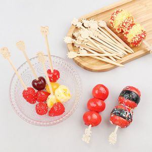 ส้อมผลไม้การ์ตูนไม้ไผ่ขนาดเล็กสำหรับของว่างงานปาร์ตี้เด็ก - Product Image 1