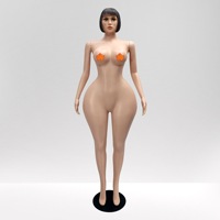 Modèle féminin grandeur nature en plastique couleur chair, style européen-américain, avec poitrine et fesses généreuses, modèle africain BBL adulte