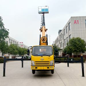 Nouvelle condition de plate-forme aérienne montée sur camion à flèche télescopique Diesel hauteur de travail de 32m véhicule d'exploitation à haute altitude - Product Image 3