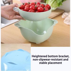 New Double-Layer Sink Colander Strainer <b>Basket</b> BPA-Free PP Plastic Vegetable Drainer <b>Small</b> Tool Easy to Clean - Product Image 3