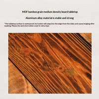Table pliable multifonctionnelle, plateau en MDF imitation bois, portable pour le camping, les pique-niques, le travail sur ordinateur portable et les petits rassemblements en plein air