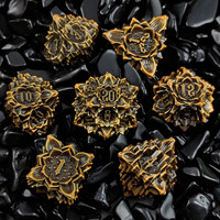 Ensemble de dés LM DND, polyédriques, en alliage de zinc creux, 40 mm, couleur personnalisée, dés RPG Donjons et Dragons avec logo personnalisé