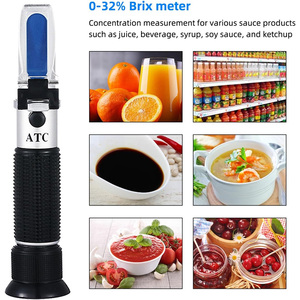 Réfractomètre portable J&R pour l'analyse du <span class=keywords><strong>Brix</strong></span> du sucre, 0-32 %, ATC, pour la douceur des jus et des fruits - Product Image 2