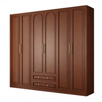 Guarda-Roupa de MDF Sob Medida com Painel Arqueado, à Prova de Umidade e Ecológico, Independente para Armazenamento Moderno no Quarto