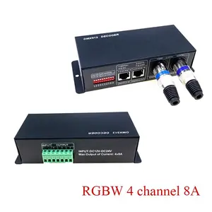 Décodeur DMX512, contrôleur RGBW, 3/4 canaux, 24A/32A, séparateur de pixels LED pour bandes LED <span class=keywords><strong>RGB</strong></span>, éclairage de scène et architectural - Product Image 2