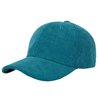 Casquette de baseball vintage en velours côtelé de coton, design personnalisé sublimé, 6 panneaux, style papa, sportive et formelle, avec boucle argentée en cuivre