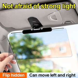 Pare-soleil de voiture rétractable anti-éblouissement avec miroir, en ABS durable, pour conducteur, protection UV quotidienne, style minimaliste - Product Image 3