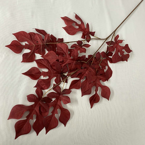 Flores artificiales Rojas, Rosa peonía, decoración de guía de camino de hotel, boda temática roja - Product Image 5