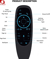 Control Remoto G10S Pro BT de Modo Dual con Voz, Luz Azul y Giroscopio, Fabricado con Material ABS
