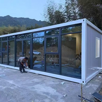 Maison préfabriquée esthétique en verre anti-corrosion pour villas de villégiature aux Philippines, 20 pieds